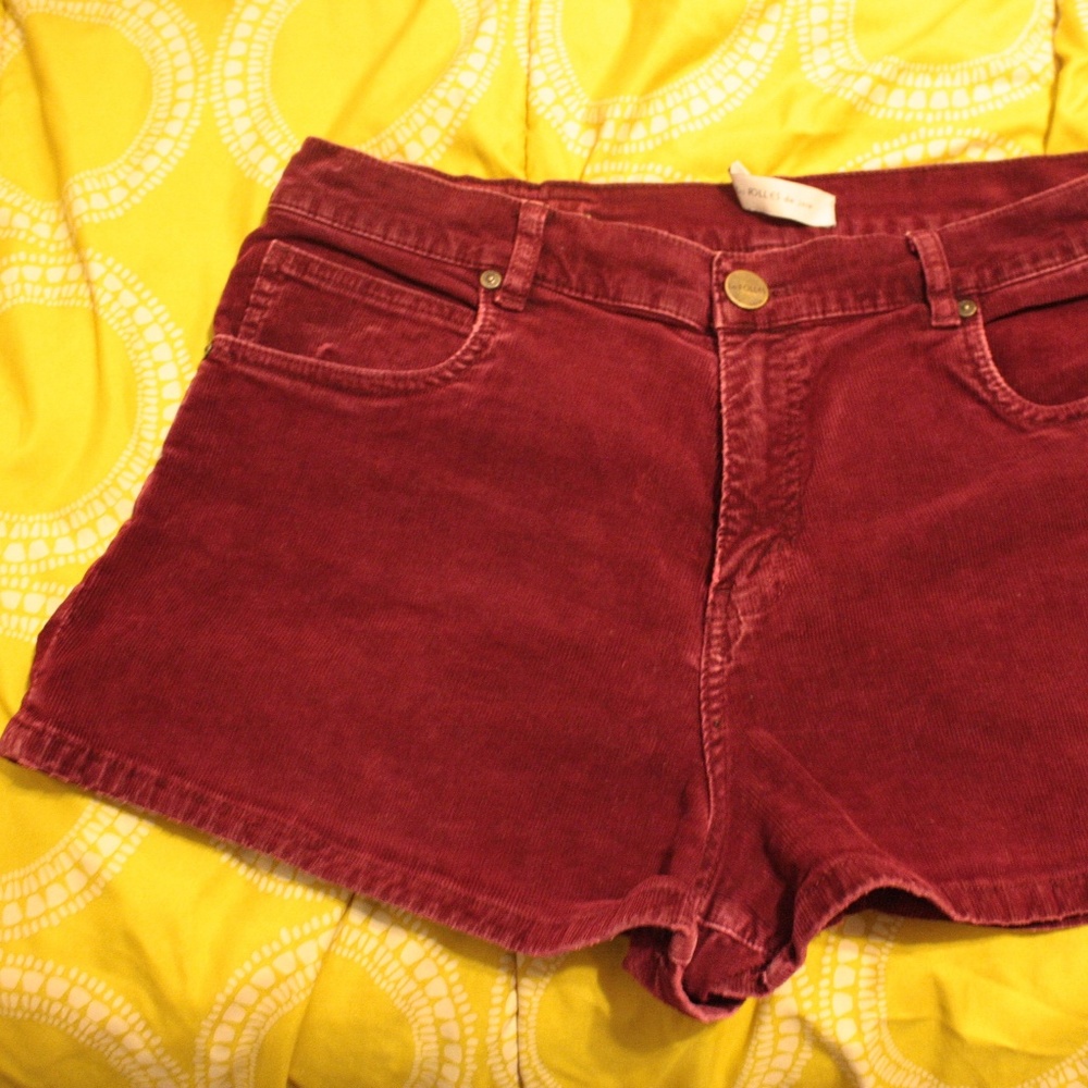 High Waist Corduroy Shorts